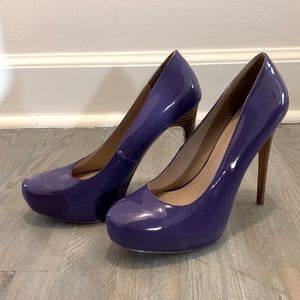 Purple shoe dazzle platform 5inch heels